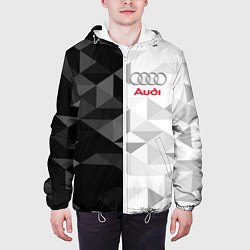 Куртка с капюшоном мужская AUDI, цвет: 3D-белый — фото 2