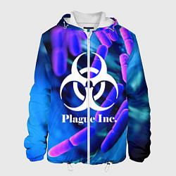Куртка с капюшоном мужская PLAGUE INC, цвет: 3D-белый