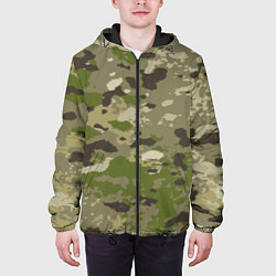 Куртка с капюшоном мужская Камуфляж: болотный, цвет: 3D-черный — фото 2