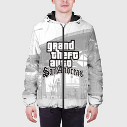 Куртка с капюшоном мужская GTA SanAndreas, цвет: 3D-черный — фото 2