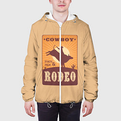 Куртка с капюшоном мужская Ковбой Родео Дикий Запад, цвет: 3D-белый — фото 2