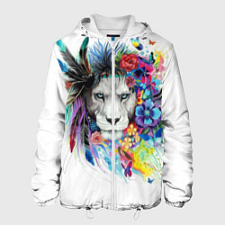 Куртка с капюшоном мужская Лев, цвет: 3D-белый