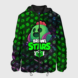 Куртка с капюшоном мужская BRAWL STARS:SPIKE, цвет: 3D-черный