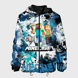 Куртка с капюшоном мужская Minecraft Майнкрафт, цвет: 3D-черный