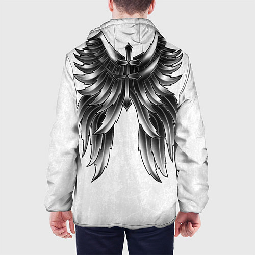 Мужская куртка Tony Ferguson крылья на спине / 3D-Белый – фото 4