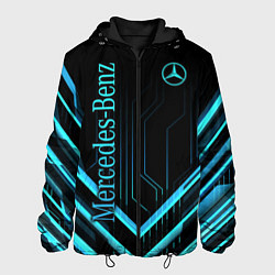 Куртка с капюшоном мужская Mercedes-Benz, цвет: 3D-черный
