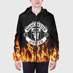 Куртка с капюшоном мужская МАНЧЕСТЕР ЮНАЙТЕД, цвет: 3D-черный — фото 2