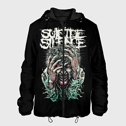 Куртка с капюшоном мужская Suicide silence, цвет: 3D-черный