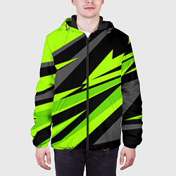 Куртка с капюшоном мужская Форма для фитнеса, цвет: 3D-черный — фото 2