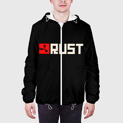Куртка с капюшоном мужская RUST, цвет: 3D-белый — фото 2