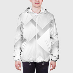 Куртка с капюшоном мужская Геометрическая Абстракция, цвет: 3D-белый — фото 2
