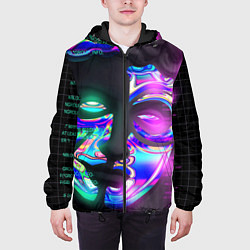 Куртка с капюшоном мужская Chrome Effect, цвет: 3D-черный — фото 2