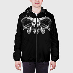 Куртка с капюшоном мужская Сатана, цвет: 3D-черный — фото 2