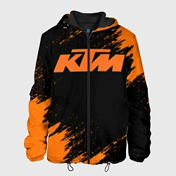 Куртка с капюшоном мужская KTM, цвет: 3D-черный