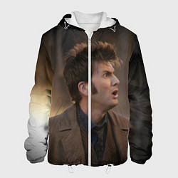 Куртка с капюшоном мужская 10th DOCTOR WHO, цвет: 3D-белый