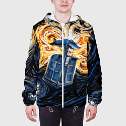 Куртка с капюшоном мужская Van Gogh Tardis, цвет: 3D-белый — фото 2