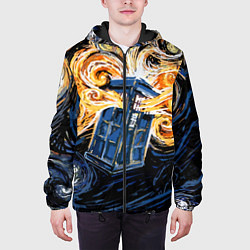 Куртка с капюшоном мужская Van Gogh Tardis, цвет: 3D-черный — фото 2