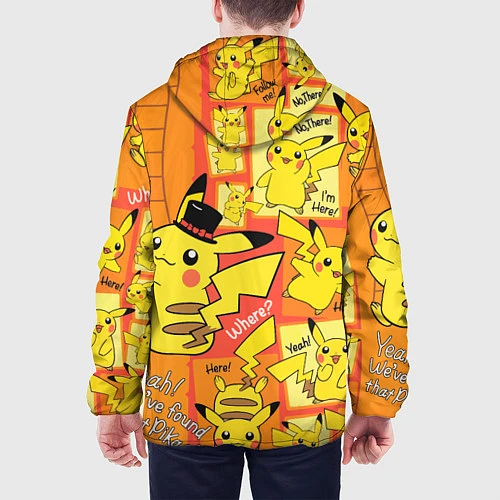 Мужская куртка Pikachu / 3D-Белый – фото 4