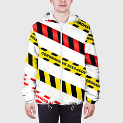 Куртка с капюшоном мужская 2019-nCoV Коронавирус, цвет: 3D-белый — фото 2