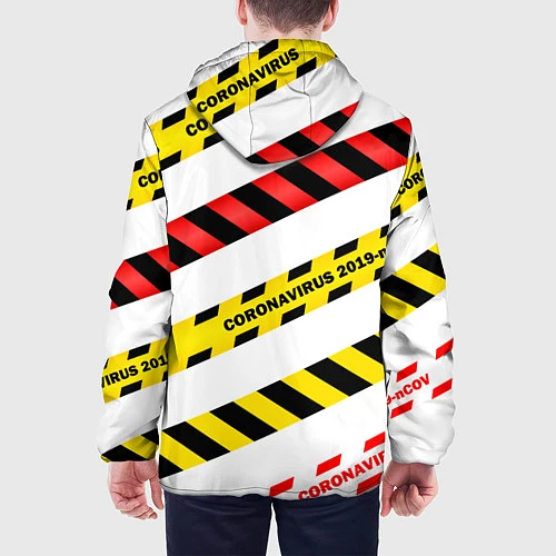 Мужская куртка 2019-nCoV Коронавирус / 3D-Белый – фото 4