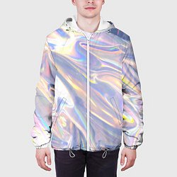 Куртка с капюшоном мужская Фольга, цвет: 3D-белый — фото 2