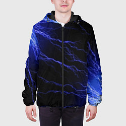 Куртка с капюшоном мужская МОЛНИИ, цвет: 3D-черный — фото 2