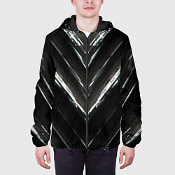 Куртка с капюшоном мужская МЕТАЛЛИЧЕСКАЯ БРОНЯ, цвет: 3D-черный — фото 2