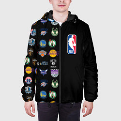 Куртка с капюшоном мужская NBA Team Logos 2, цвет: 3D-черный — фото 2