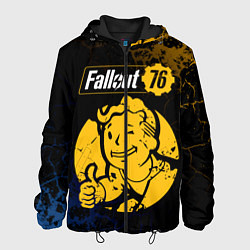 Куртка с капюшоном мужская FALLOUT76, цвет: 3D-черный