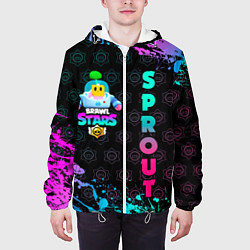 Куртка с капюшоном мужская BRAWL STARS SPROUT 25, цвет: 3D-белый — фото 2