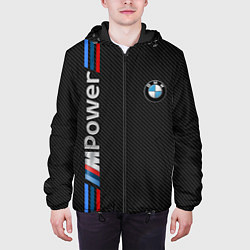 Куртка с капюшоном мужская BMW POWER CARBON, цвет: 3D-черный — фото 2