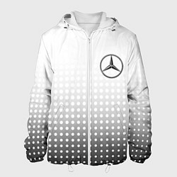 Куртка с капюшоном мужская Mercedes-Benz, цвет: 3D-белый