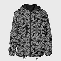Куртка с капюшоном мужская КАМУФЛЯЖ GRAY, цвет: 3D-черный