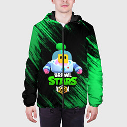 Куртка с капюшоном мужская BRAWL STARS SPROUT, цвет: 3D-черный — фото 2