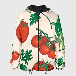 Куртка с капюшоном мужская Летние овощи, цвет: 3D-черный