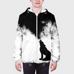 Куртка с капюшоном мужская Galaxy wolf, цвет: 3D-белый — фото 2