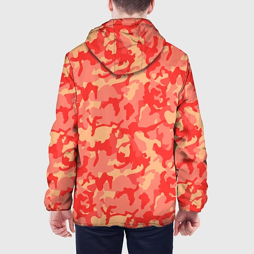 Мужская куртка Оранжевый камуфляж / 3D-Белый – фото 4