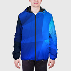 Куртка с капюшоном мужская SHADES OF BLUE, цвет: 3D-черный — фото 2