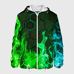 Куртка с капюшоном мужская Fire, цвет: 3D-белый