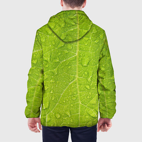 Мужская куртка Листок с росой / 3D-Белый – фото 4