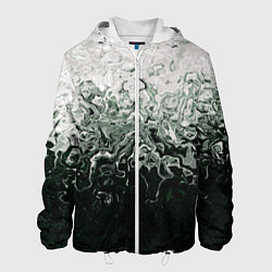 Куртка с капюшоном мужская Разводы жидкость абстракция, цвет: 3D-белый
