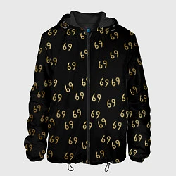 Куртка с капюшоном мужская 6ix9ine Gold, цвет: 3D-черный