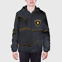 Куртка с капюшоном мужская LAMBORGHINI, цвет: 3D-черный — фото 2