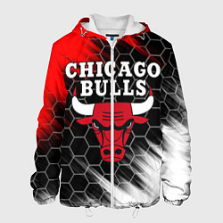 Куртка с капюшоном мужская CHICAGO BULLS, цвет: 3D-белый