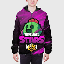Куртка с капюшоном мужская СПАЙК BRAWL STARS, цвет: 3D-черный — фото 2