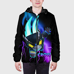 Куртка с капюшоном мужская Brawl Stars CROW, цвет: 3D-черный — фото 2