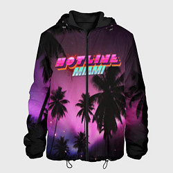 Куртка с капюшоном мужская HOTLINE MIAMI, цвет: 3D-черный