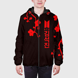 Куртка с капюшоном мужская BTS, цвет: 3D-черный — фото 2