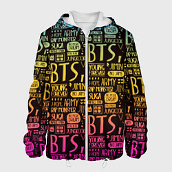 Куртка с капюшоном мужская BTS, цвет: 3D-белый