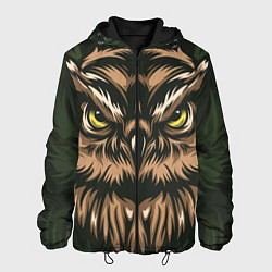 Куртка с капюшоном мужская Хищная сова, цвет: 3D-черный